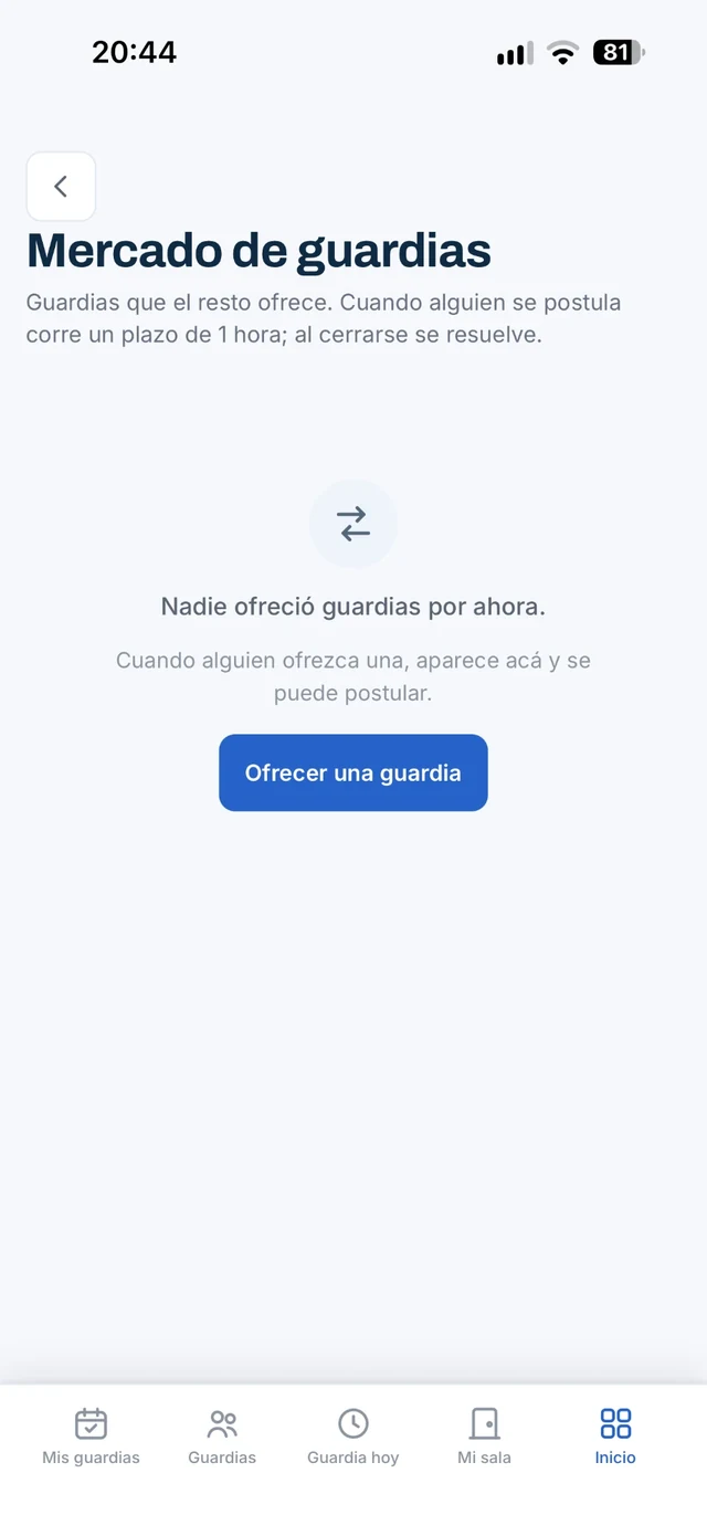 Mercado de guardias de Coordia